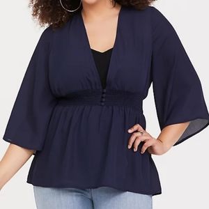 Button babydoll Blouse Torrid Size 1 (14/16)